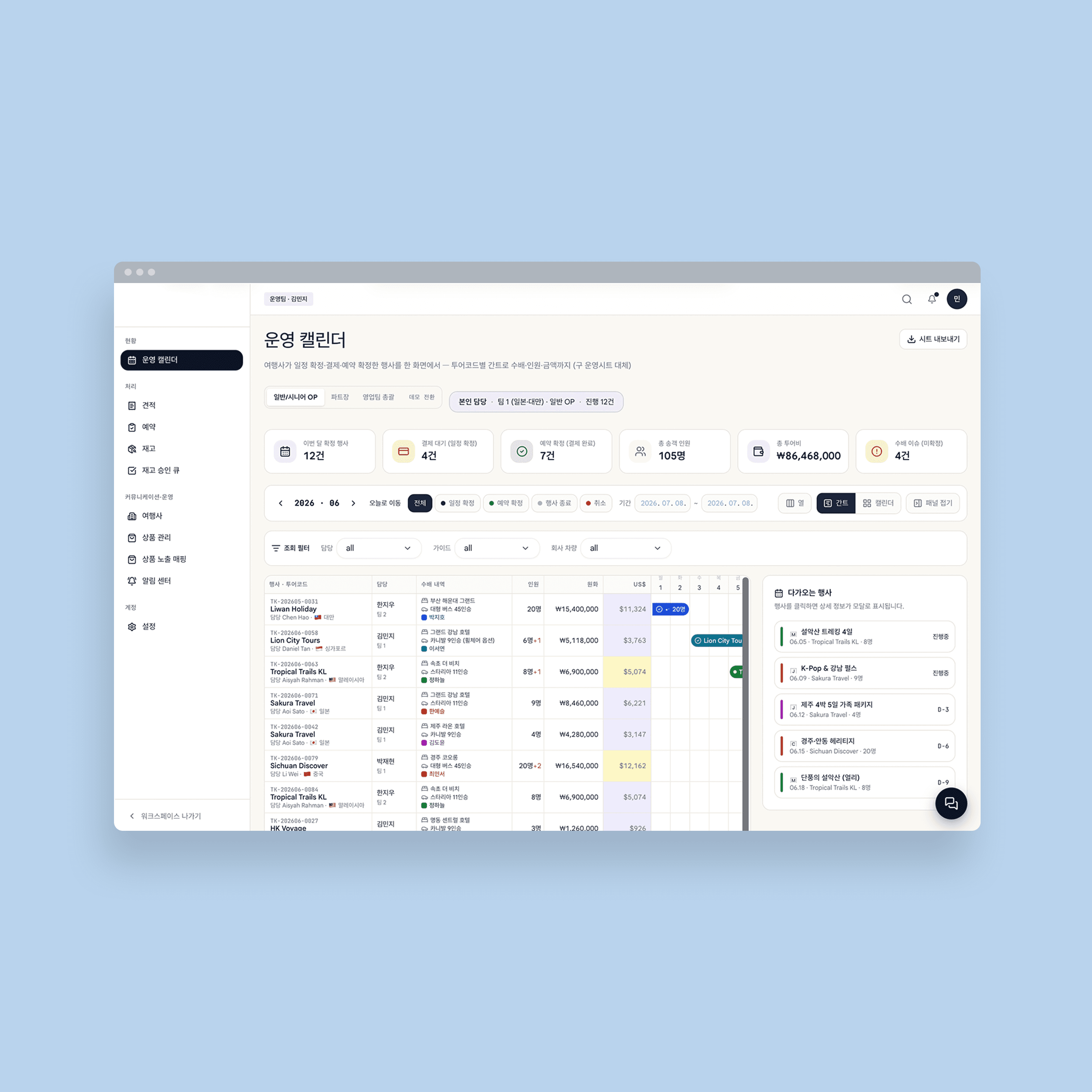 AI-Powered Travel Agency Automation System - OP Operations Calendar