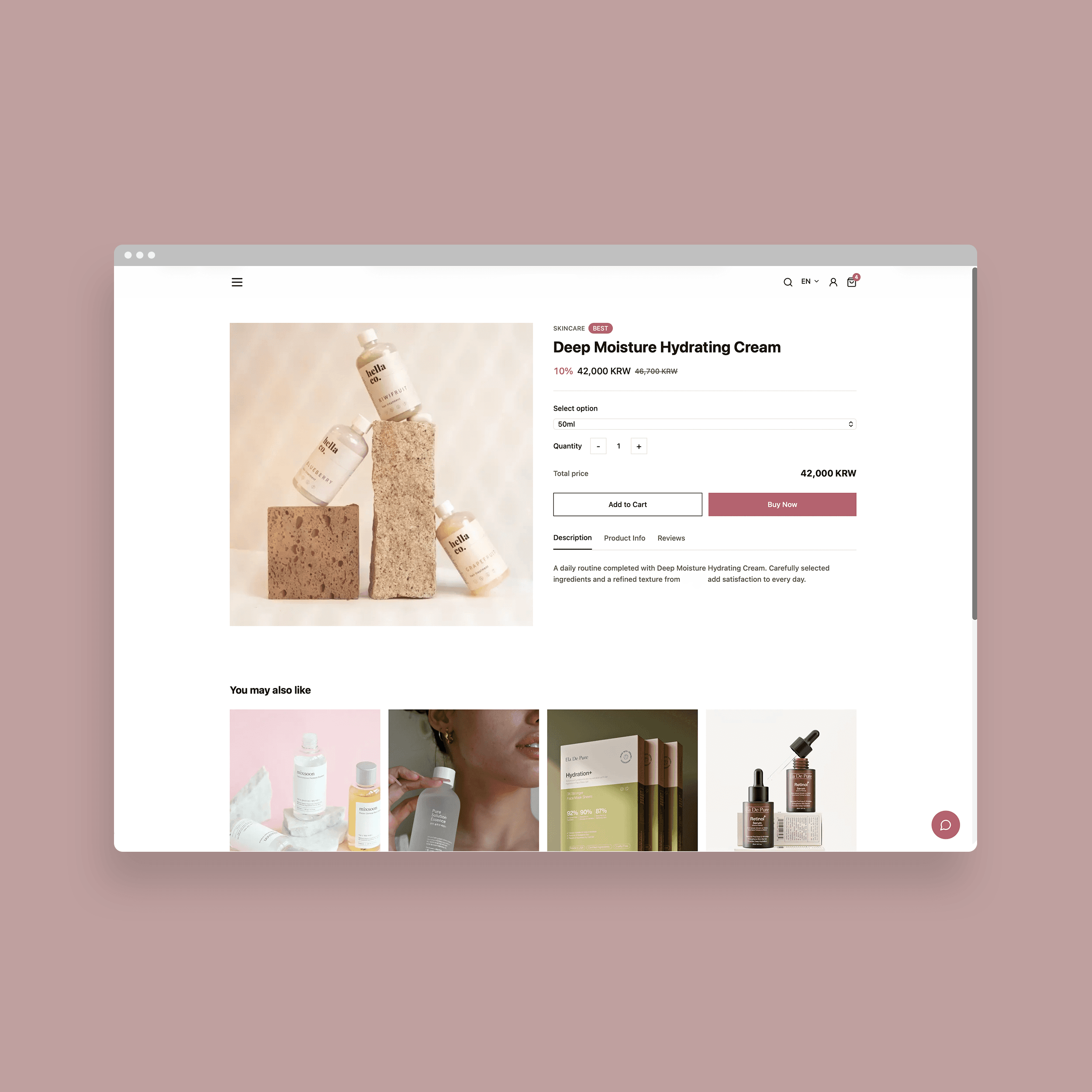 Online Beauty Shopping Mall - PolyGlot AI Multilingual Transition